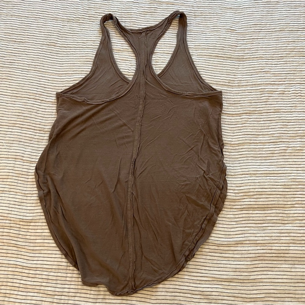 We the Free Brown Loose Racerback Tank xsmall - Picture 3 of 5